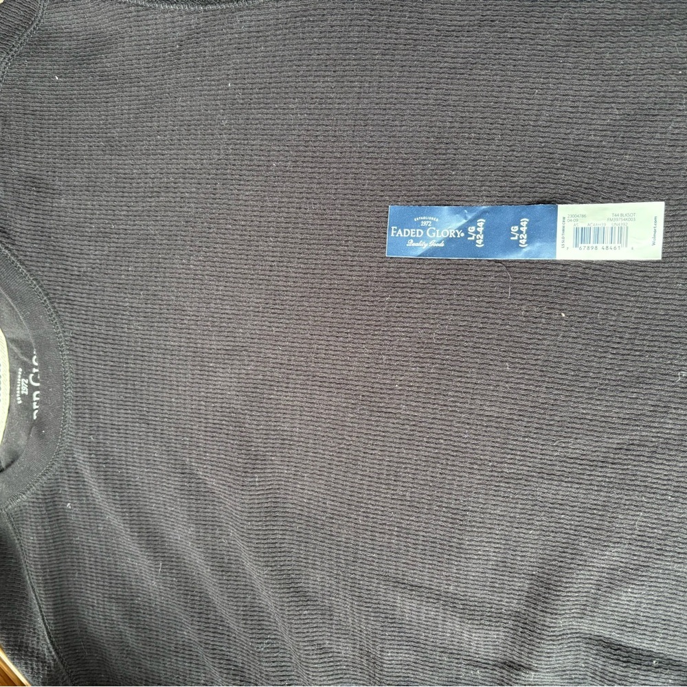 Faded Glory Men's Charcoal Long Sleeve Tee